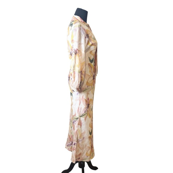 MPM Linen Floral Long Sleeve Maxi Dress - Picture 4 of 9